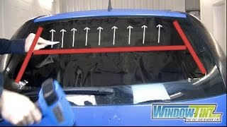 Window Tinting How to heat shrink a rear window tint [upl. by Ambros21]