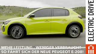 2024 Peugeot E208 Fahrbericht  Test Mehr Leistung  weniger Verbrauch Klappt das im Alltag [upl. by Neddie]