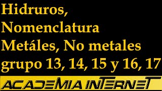 Hidruros ácidos hidrácidos nomenclatura tradicional stock sistemática metales no metales [upl. by Johm]