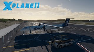 X Plane 11  NEW FlyJSim Q4XP First Flight  ✈️ KPDX  KGEG ✈️ [upl. by Taddeo190]