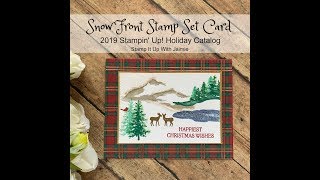 Stampin Up NEW Snow Front and Stampin Glitter Card Tutorial [upl. by Noryahs]