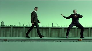 The Chase Agents vs Morpheus  The Matrix Reloaded Open Matte [upl. by Yci]