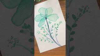 Easy watercolour 🌸 watercolor flower easy beginners art painting trending shorts youtube [upl. by Merat678]