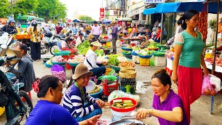 Fresh and Affordable Street Food Market in Phnom Penh  Perfect for Busy Cambodians Food Rural TV [upl. by Grannie]