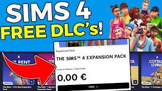 ✅ How to get ALL Sims 4 DLC Expansion Packs for FREE 2023 PC amp MAC [upl. by Attennot377]