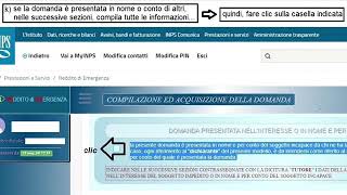 REDDITO DI EMERGENZA DOMANDA ONLINE LA TUTORIAL [upl. by Ellocin]