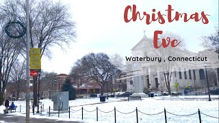 Snowfall on Christmas Eve in Waterbury Connecticut [upl. by Milford]