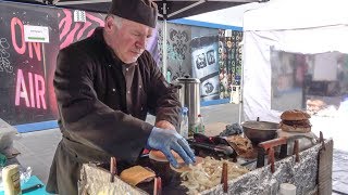 Double Burgers Plus Cheese Traditional English Street Food London Soho [upl. by Yeo]