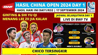 Hasil China Open 2024 Hari ini Day1R32 Ginting Menang Lee Zii Jia Kalah  China Open Badminton [upl. by Attenod]