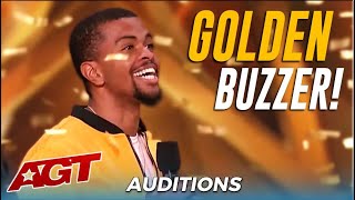 Brandon Leake First Poet Ever To Get Americas Got Talent GOLDEN BUZZER [upl. by Akinahc]