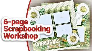 Stampin Up Scrapbook Workshop  Greenery amp Gold Collection  Layout Share  Assembly Tips [upl. by Hills686]