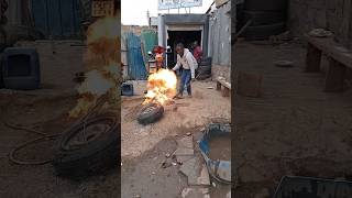 2025 tirebead fixing via fire tricks 😲🔥🔥🔥 [upl. by Alimrahs]