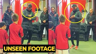 Jurgen Klopp look so humble joking with Man United young ballboys in tunnel  Football News Today [upl. by Nayrda]