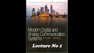 Introduction to Communication Systems Part 1  Lecture No 1 [upl. by Giark]