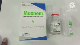 Maxnem 500mg Injection Uses in UrduMaxnem 1g Injection Uses Meropenem 500mg Injection Maxnem Inj [upl. by Iccir]