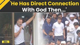 Rahul Gandhi Takes A Dig At PM Modi In Ahmedabad Saying He Has Direct Connection With God [upl. by Joktan]