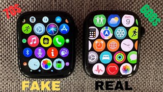 Fake vs Real Apple Watch Series 8 GPS 45m  How to spot fake Apple Watch [upl. by Schifra]