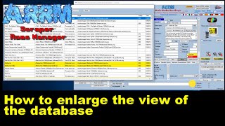 ARRM  how to enlarge the view of the Database [upl. by Hy453]