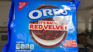 It’s back red velvet Oreos cookies review [upl. by Oisangi]