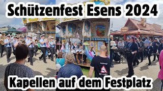 Schützenfest Esens 2024  Spielmannszüge und Kapellen auf dem Festplatz [upl. by Georgette121]