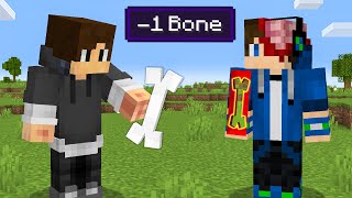 I Fooled My Friend by Eating BONES in Minecraft [upl. by Kristi]