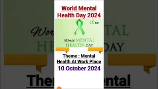 World Mental Health Day 2024 Theme  General Knowledge gk shorts [upl. by Stefan300]