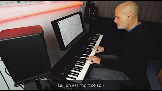 Kids United  Le lion est mort ce soir  Piano  KARAOKE [upl. by Onoitna]