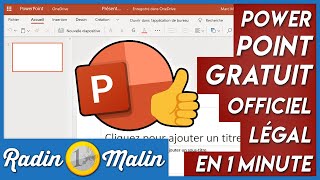 Comment avoir Microsoft PowerPoint gratuit officiel et légal en 1 minute  ⏰ [upl. by Sanson804]