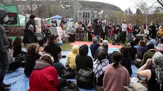 McGill University Protest Encampment Demanding McGill Divestment From Israel April 29 2024 RME 4402 [upl. by Htebazie]