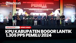 KPU Kabupaten Bogor Lantik 1305 PPS Pemilu 2024 Terbanyak di Indonesia [upl. by Norvan334]