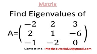 How to Easy Find Eigenvalues in 3 x 3 Matrix in Tamil l Important Problem l Sk Maths Tutorial [upl. by Talbert]