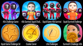 456 Challenge Game Squid Game 456 Survival Squid Survival Challenge Squid Game Challenge 3D [upl. by Imhskal]