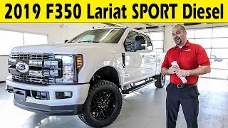 2019 Ford F350 Lariat Sport Package Diesel  Exterior amp Interior Walkaround [upl. by Amand]