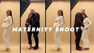 VLOG BEHIND THE SCEEN  OUR MINIMALIST MATERNITY PHOTO SHOOT  bwwm interracial couple [upl. by Vogeley]