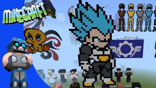 Minecraft Pixel art Vegeta blue Tutorial  Como hacer a Vegeta en Minecraft [upl. by Pazit769]