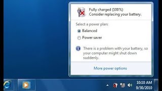 Consider Replacing Your Battery windows 7 fix  100 fix [upl. by Ahsilam803]