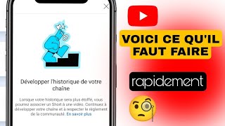 COMMENT DÉVELOPPER LHISTORIQUE DE VOTRE CHAÎNE YOUTUBE  conseil pratique [upl. by Aynik644]