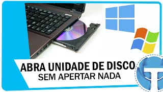 Como abrir a unidade de CD  DVD do PC sem apertar nada [upl. by Oribella]