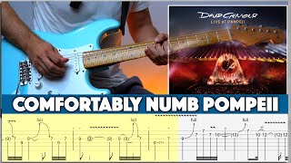 David Gilmour  Comfortably Numb Pompeii Guitar Solo Lesson  TABS [upl. by Ahkeber]