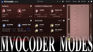 Vocoder Modes in MVocoder [upl. by Vipul]