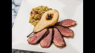 Seared Duck Breast with Caramelized Pear and Cabbage [upl. by Benetta]