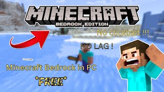 😍How to Play Minecraft Bedrock edition In PC for FREE✨💕 Tutorial  Windows 1011  100 working [upl. by Rheims]