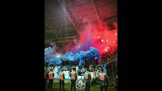 KRC Genk away in Genève for the Champions League qualifier against Servette last night 👏🏻🔵 [upl. by Nodlehs]