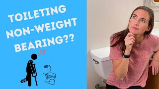 How to Use Toilet Non Weight Bearing  How to Use the Toilet After Foot Surgery [upl. by Jocko846]