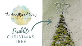 Scribble Christmas Tree Glass amp Resin Art Tutorial [upl. by Ynnavoeg407]