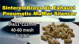 D18G Sintered Brass Air Exhaust Pneumatic Muffler Silencer TOPTITECH [upl. by Latterll341]