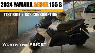 Test Ride  Actual Gas Consumption  Top Speed  Aerox 155 S V2  NadzOnTwoWheels [upl. by Eicirtap]