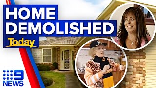 Kath amp Kim’s iconic Melbourne home being demolished  9 News Australia [upl. by Ettevahs]