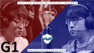 MVP vs KT Game 1 Highlights 2017 LCK SPRING SPLIT PLAYOFF ROUND 1 [upl. by Laira]