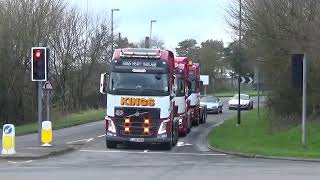 KINGS HAULAGE VOLVO CONVOY IN COLEFORD 020418 [upl. by Andrews]